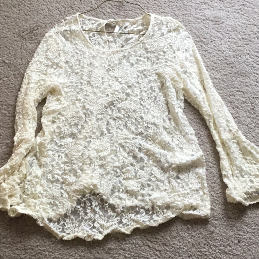 Lacey long sleeve top, XL